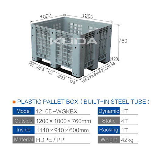 1210D-WGKBX(ZGG) COLLAPSIBLE PLASTIC PALLET BOX