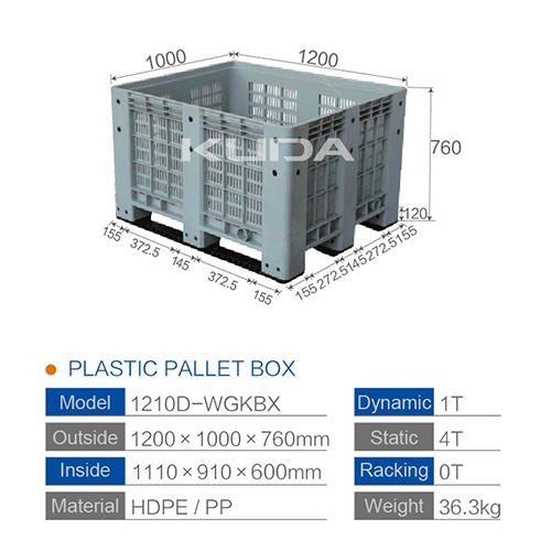 1210D-WGKBX COLLAPSIBLE PLASTIC PALLET BOX