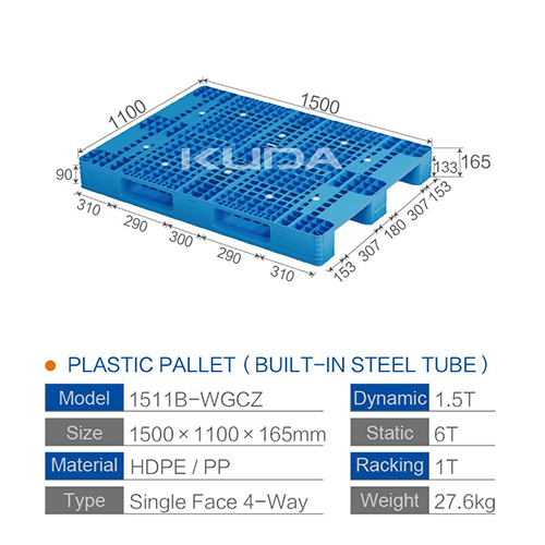 1511B-WGCZ PLASTIC PALLT(BUILT-IN STEEL TUBE)