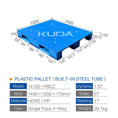 1412E-PBCZ PLASTIC PALLT(BUILT-IN STEEL TUBE)
