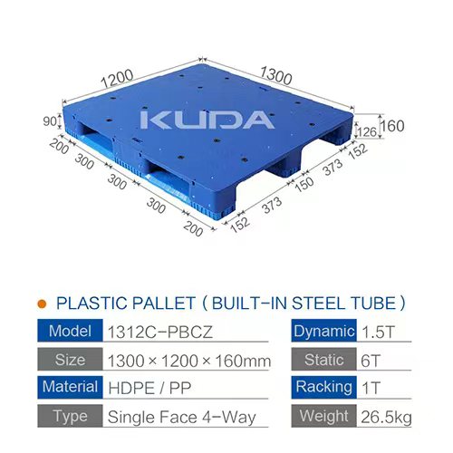 1312C-PBCZ PLASTIC PALLT(BUILT-IN STEEL TUBE)