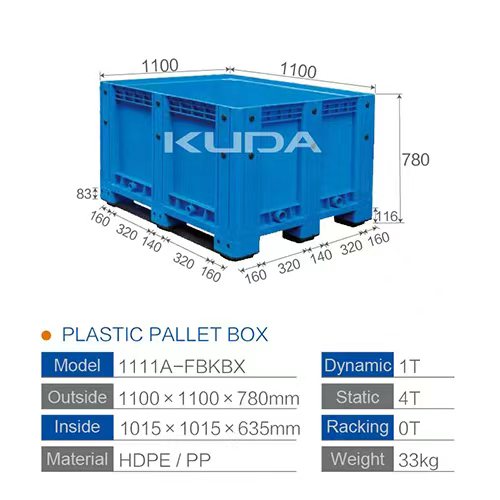 1111A-FBKBX COLLAPSIBLE PLASTIC PALLET BOX