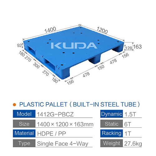 1412G-PBCZ PLASTIC PALLT(BUILT-IN STEEL TUBE)