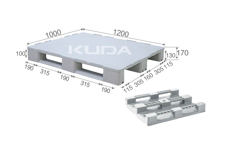 1210X-PBCZ PLASTIC PALLT(BUILT-IN STEEL TUBE)