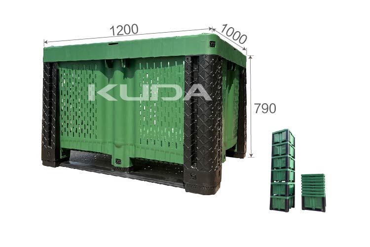 1210E-WGKBX COLLAPSIBLE PLASTIC PALLET BOX