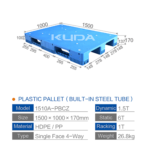 1510A-PBCZ PLASTIC PALLT(BUILT-IN STEEL TUBE)
